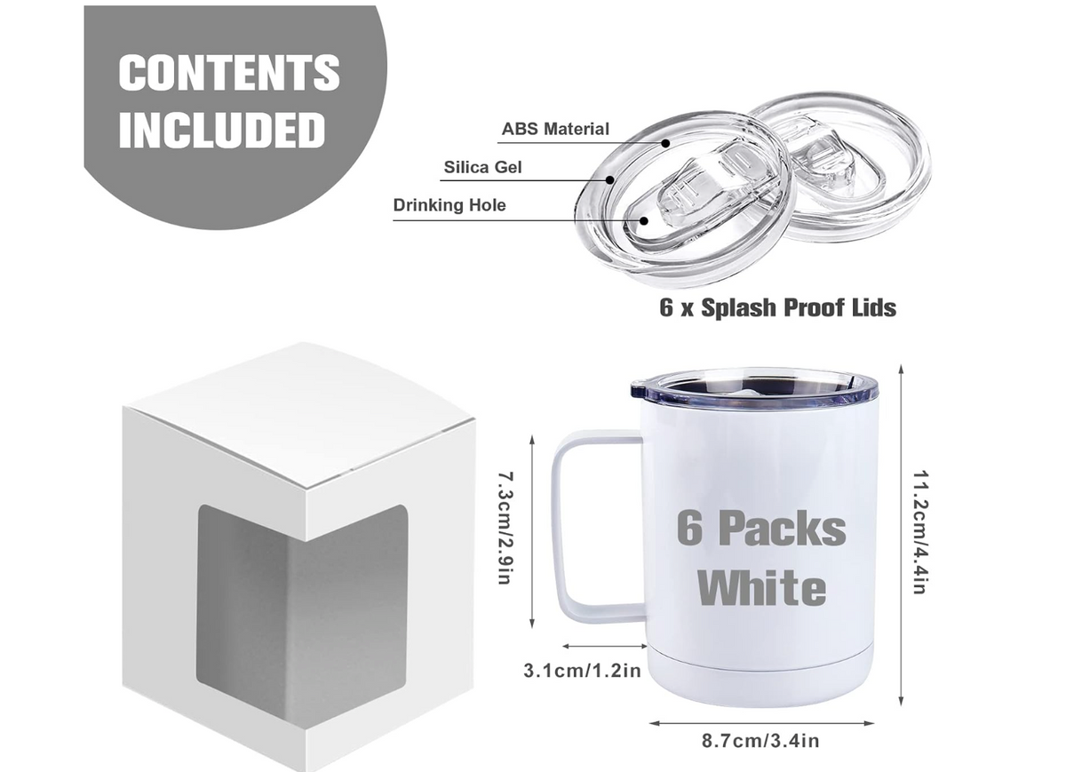 Travel Mug with Handle-Base & Sliding Lid