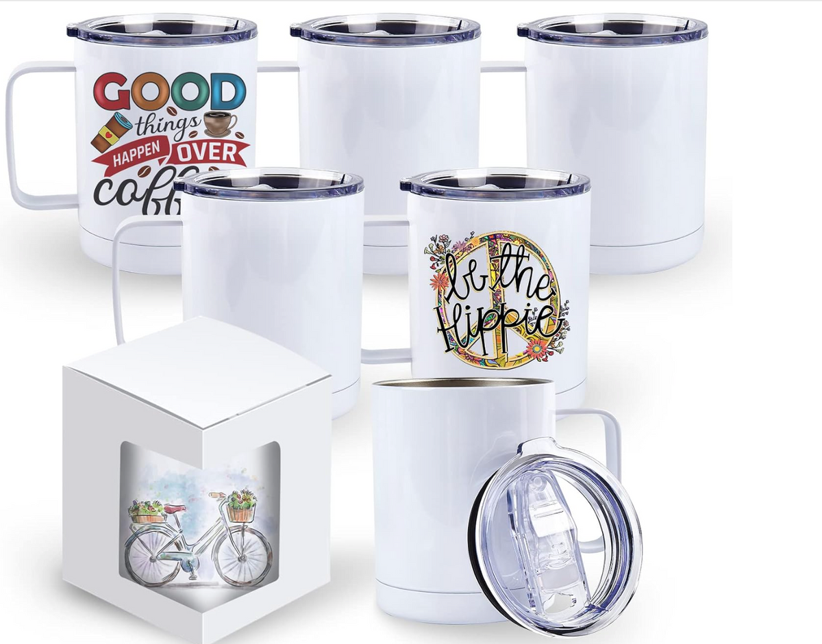 Travel Mug with Handle-Base & Sliding Lid