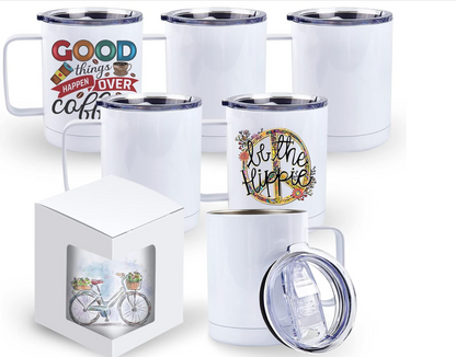 Travel Mug with Handle-Base & Sliding Lid